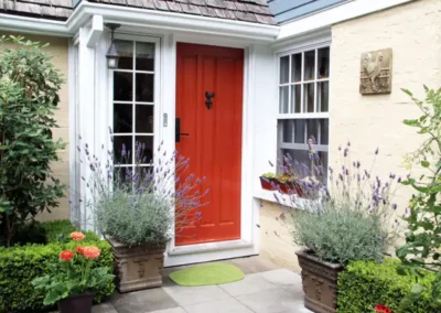 Exterior entry door replacement in South Jersey with vinyl or wood frame color options