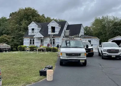 Map showing siding service area across Atlantic County and Cape May County in South Jersey