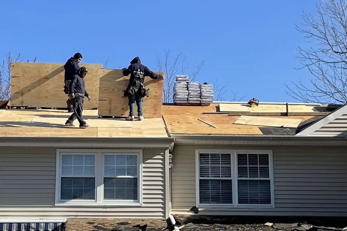 Architectural shingle roof replacement on a South Jersey home in Atlantic County
